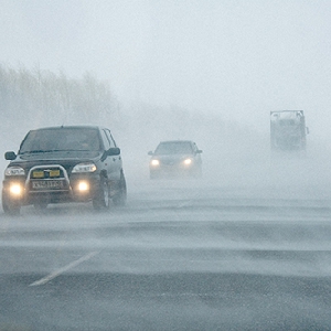 Дорога Хабаровск - Комсомольск-на-Амуре ограничена плохой погодой